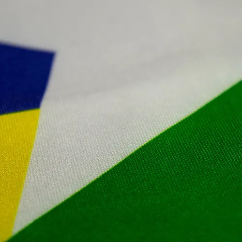 Detalhe do caimento da bandeira de Rondônia
