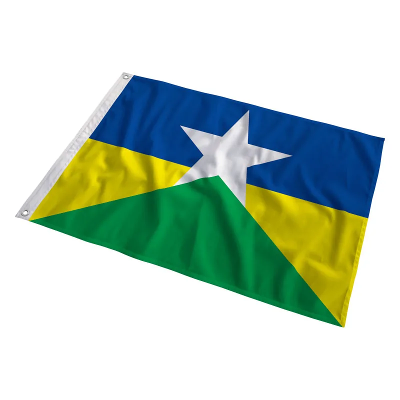 Bandeira de Rondônia tremulando
