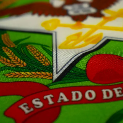 Detalhe do caimento da bandeira de Santa Catarina