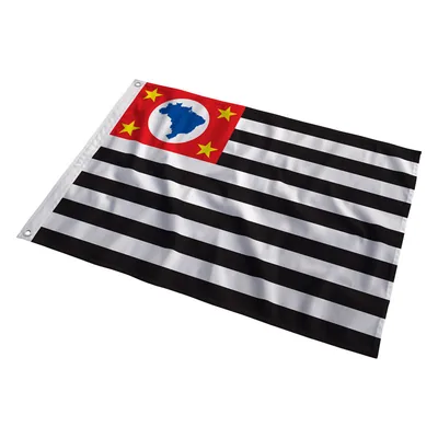 Bandeira de São Paulo tremulando